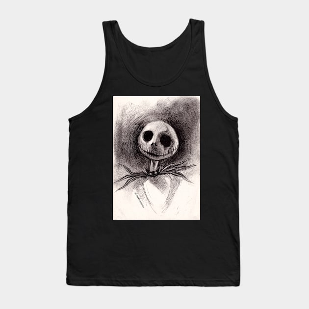 Ansekenamun- Jack Skellington The Nightmare before Christmas tim burton print Tank Top by Ansekenamun